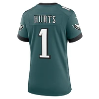 Maillot de match l'équipe Nike Jalen Hurts vert minuit pour femme des Eagles Philadelphie