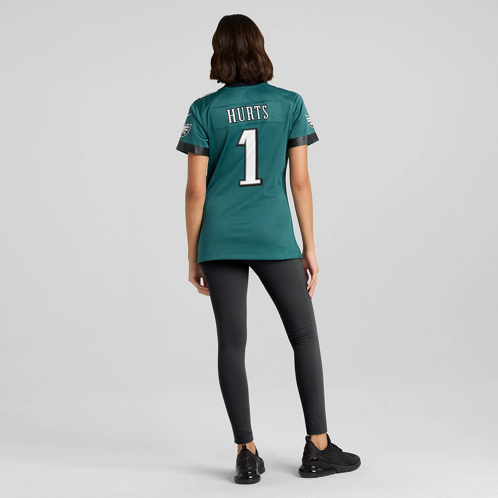 Maillot de match l'équipe Nike Jalen Hurts vert minuit pour femme des Eagles Philadelphie