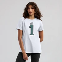 T-shirt avec nom et numéro du joueur des Eagles de Philadelphie Nike Jalen Hurts pour femme, blanc