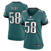 Maillot de match Nike Jalyx Hunt Midnight Green pour femme des Philadelphia Eagles