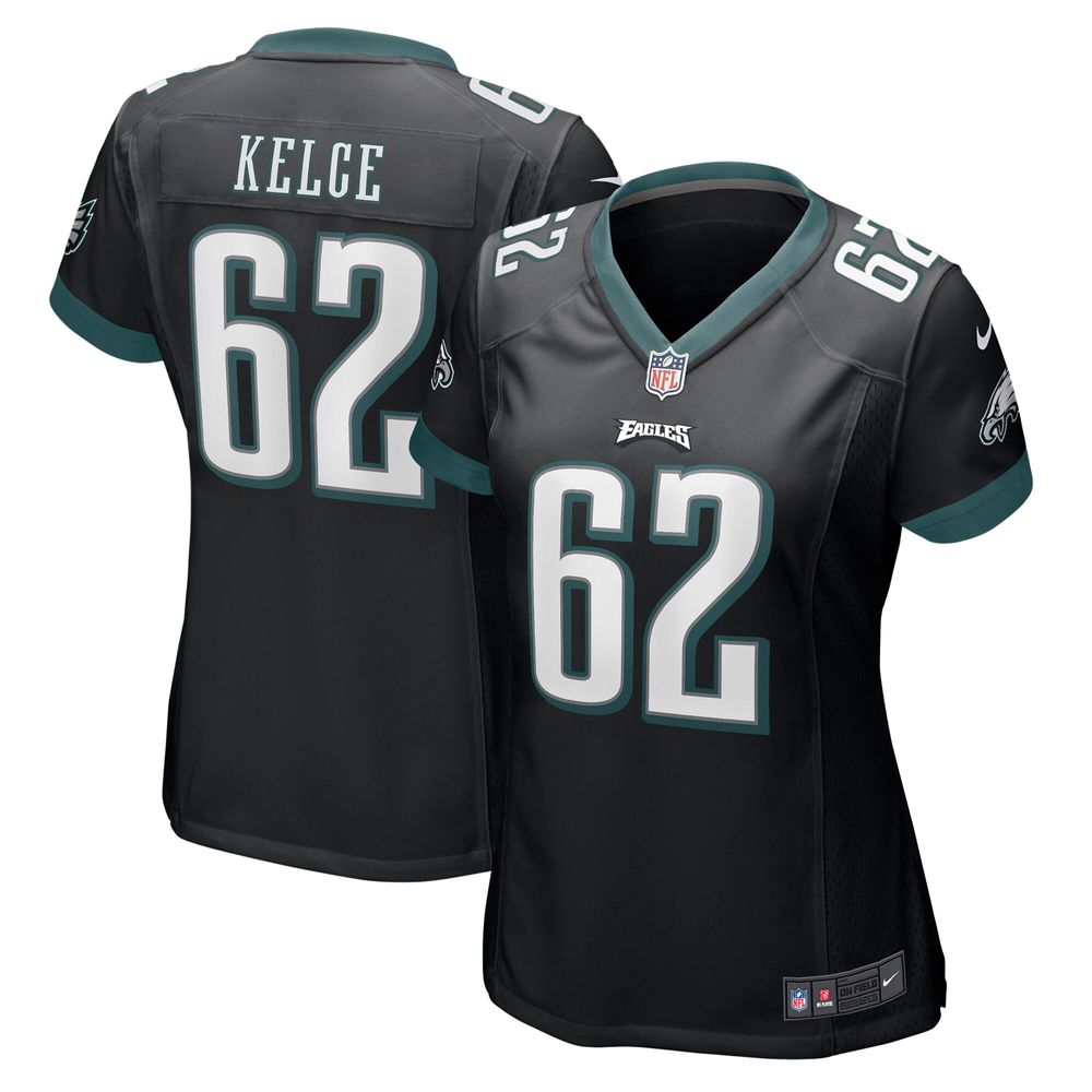 Women's Nike Jason Kelce Black Philadelphia Eagles Player Game Jersey