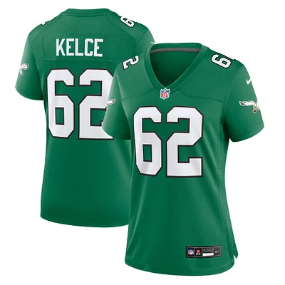 Maillot de joueur Nike Jason Kelce Kelly vert pour femme des Eagles Philadelphie