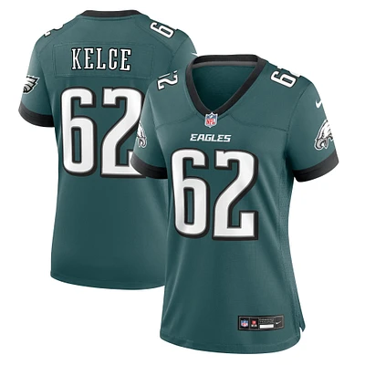 Maillot de match l'équipe Nike Jason Kelce pour femme, vert minuit, des Eagles Philadelphie