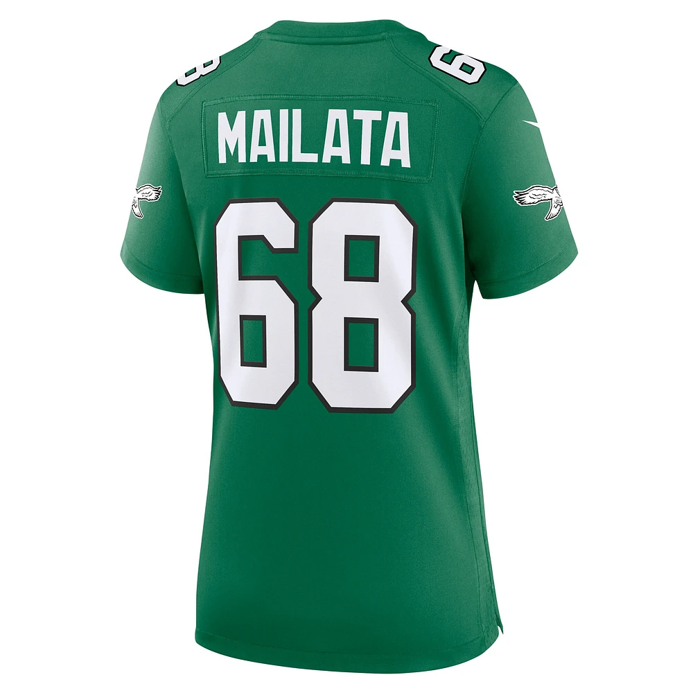 Maillot de match alternatif des Eagles Philadelphie Nike Jordan Mailata Kelly pour femme