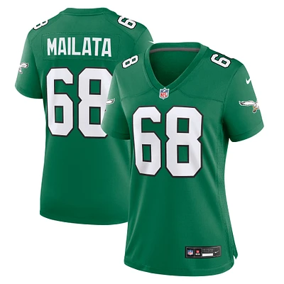 Maillot de match alternatif des Eagles Philadelphie Nike Jordan Mailata Kelly pour femme