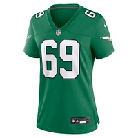 Maillot de match alternatif des Eagles Philadelphie Nike Landon Dickerson Kelly vert pour femme