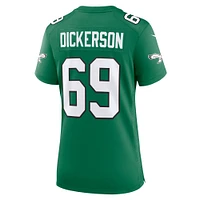 Maillot de match alternatif des Eagles Philadelphie Nike Landon Dickerson Kelly vert pour femme