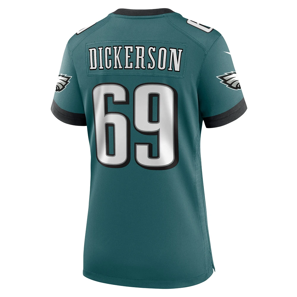 Maillot de match Nike Landon Dickerson Midnight Green pour femme des Philadelphia Eagles