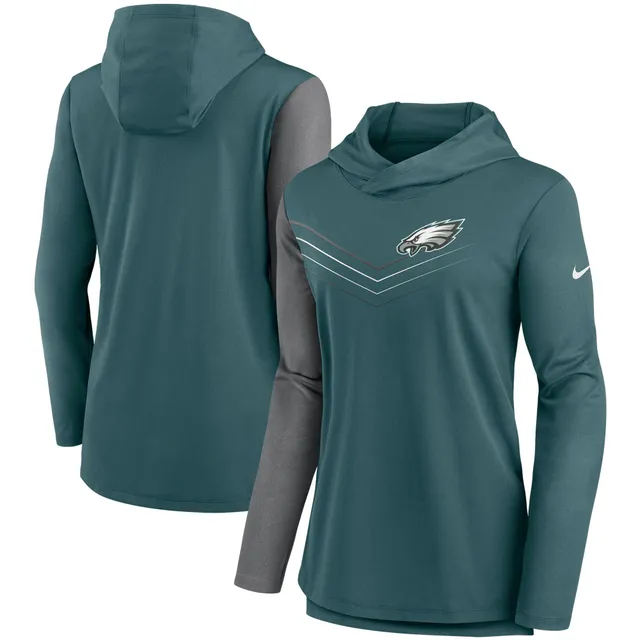 Lids Philadelphia Eagles Nike Women's Chevron Hoodie Performance Long  Sleeve T-Shirt - Midnight Green/Heathered Charcoal