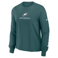 Women's Nike Midnight Green Philadelphia Eagles Boxy Long Sleeve T-Shirt