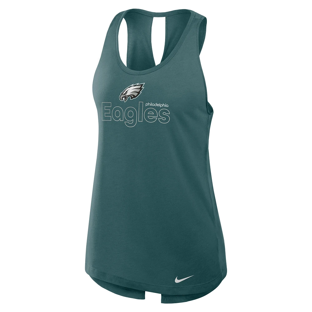 Women's Nike Midnight Green Philadelphia Eagles  Crossback Performance Tank Top
