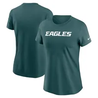 Philadelphia Eagles New Era Women's Crop Long Sleeve T-Shirt - Midnight  Green