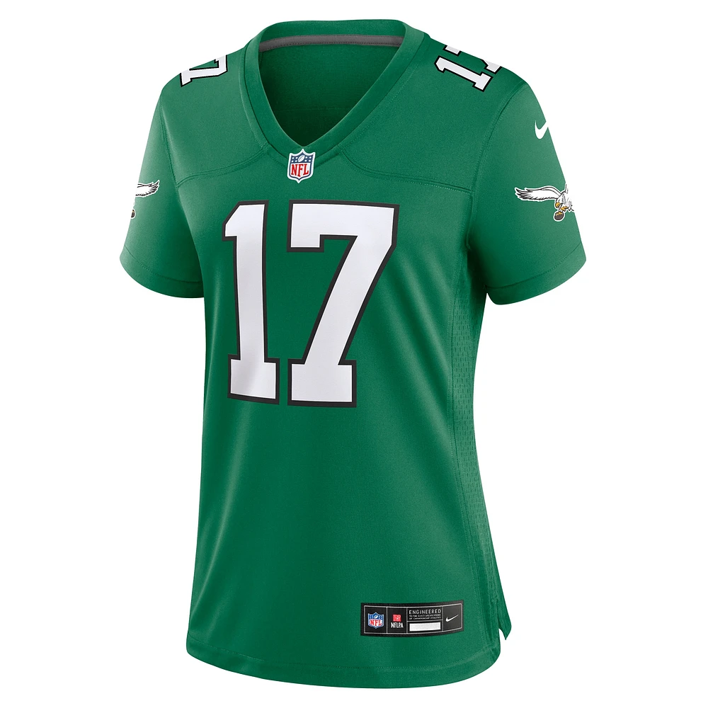 Maillot de match alternatif des Eagles Philadelphie pour femme Nike Nakobe Dean Kelly vert