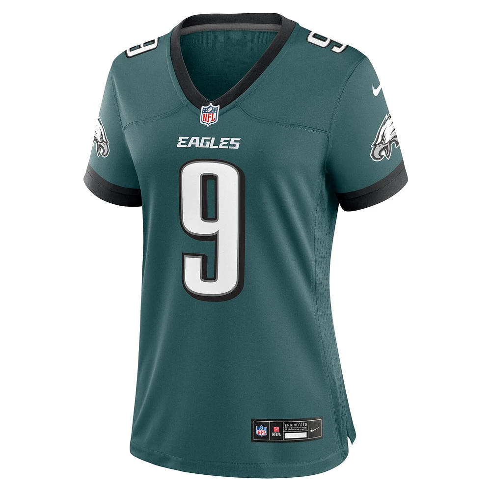 Maillot de jeu Nike Nick Foles Midnight Green pour femme, joueur retraité l'équipe des Philadelphia Eagles