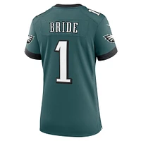 Women's Nike Number 1 Bride Midnight Green Philadelphia Eagles Game Jersey