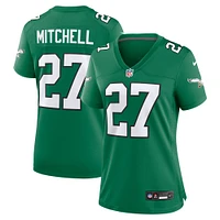 Maillot de match alternatif Nike Quinyon Mitchell Kelly vert des Philadelphia Eagles pour femme