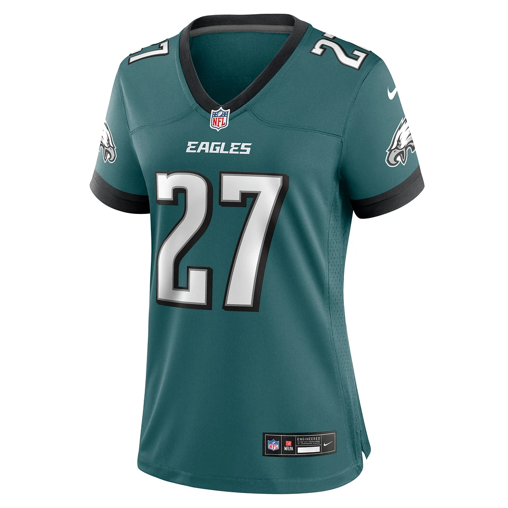 Maillot de match l'équipe des Philadelphia Eagles Nike Quinyon Mitchell pour femme, vert nuit