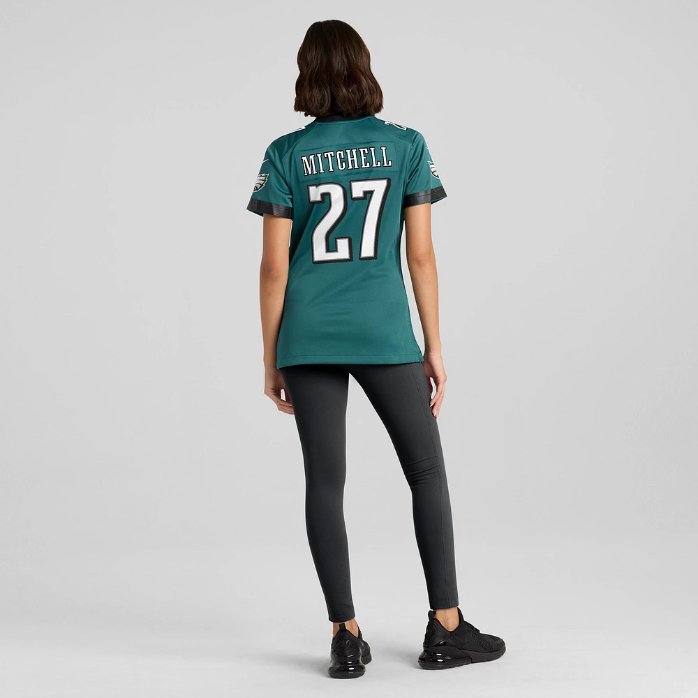 Maillot de match l'équipe des Philadelphia Eagles Nike Quinyon Mitchell pour femme, vert nuit