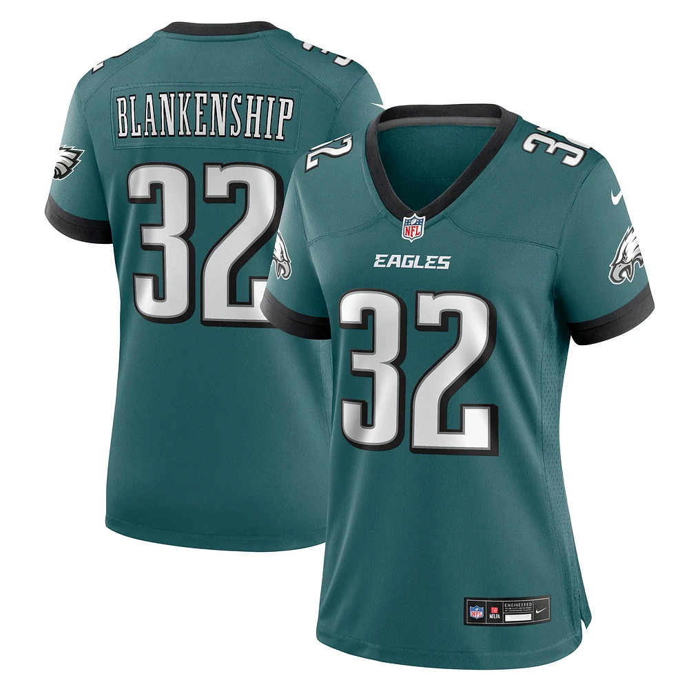 Maillot de match Nike Reed Blankenship pour femme, vert nuit, Philadelphia Eagles