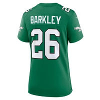 Maillot Nike Saquon Barkley Kelly pour femme, vert, Philadelphia Eagles, Super Bowl LIX, 2e match alternatif