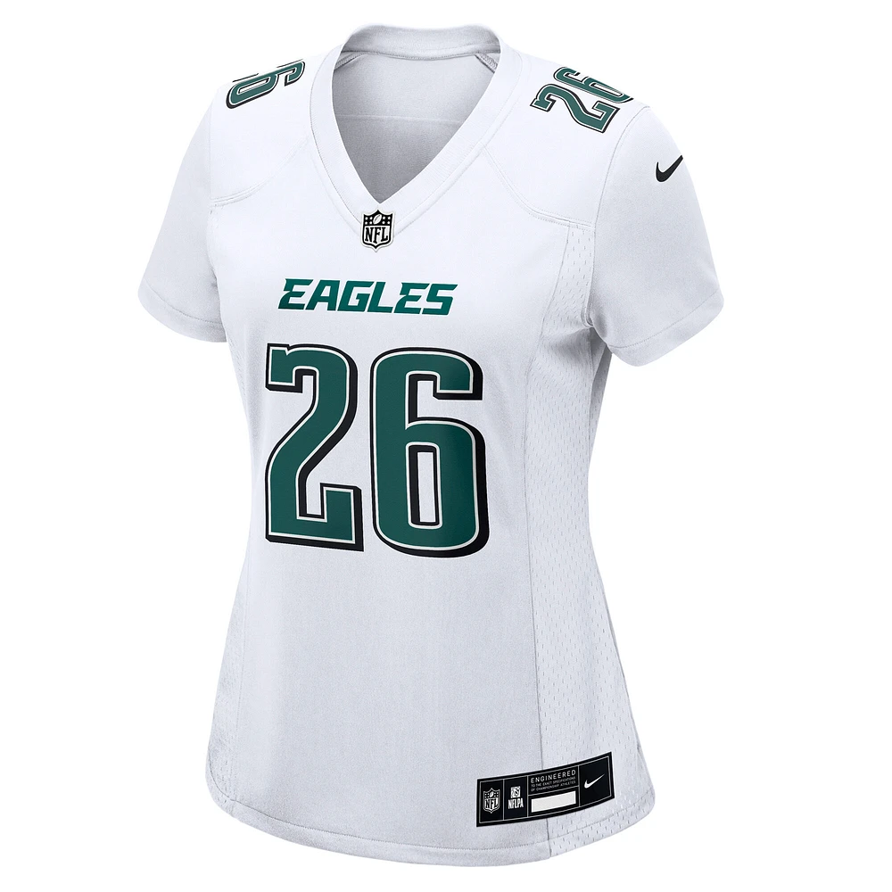 Women's Nike Saquon Barkley Tundra White Philadelphia Eagles Fashion Game Jersey