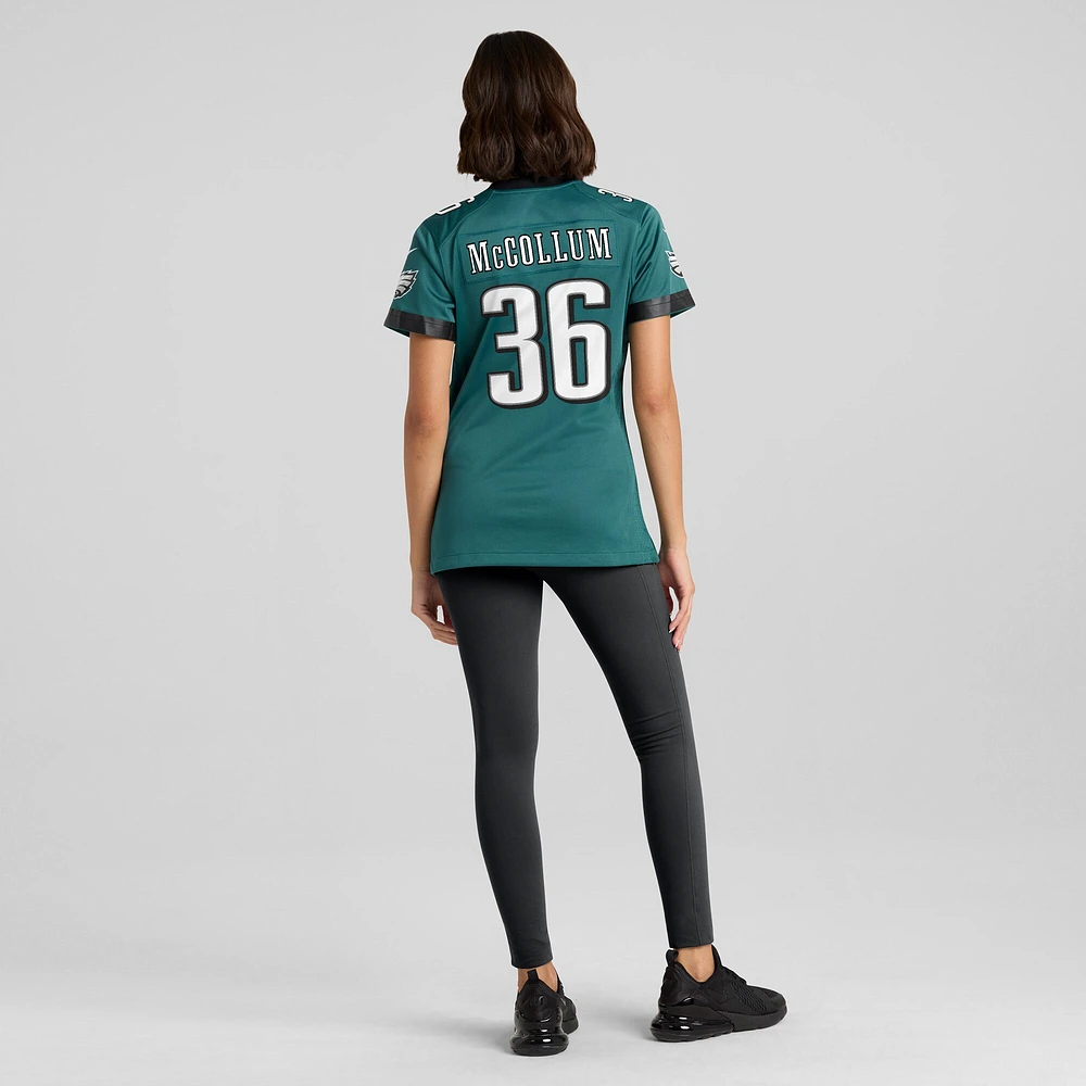 Maillot de match Nike Tristin McCollum pour femme, vert nuit, Philadelphia Eagles