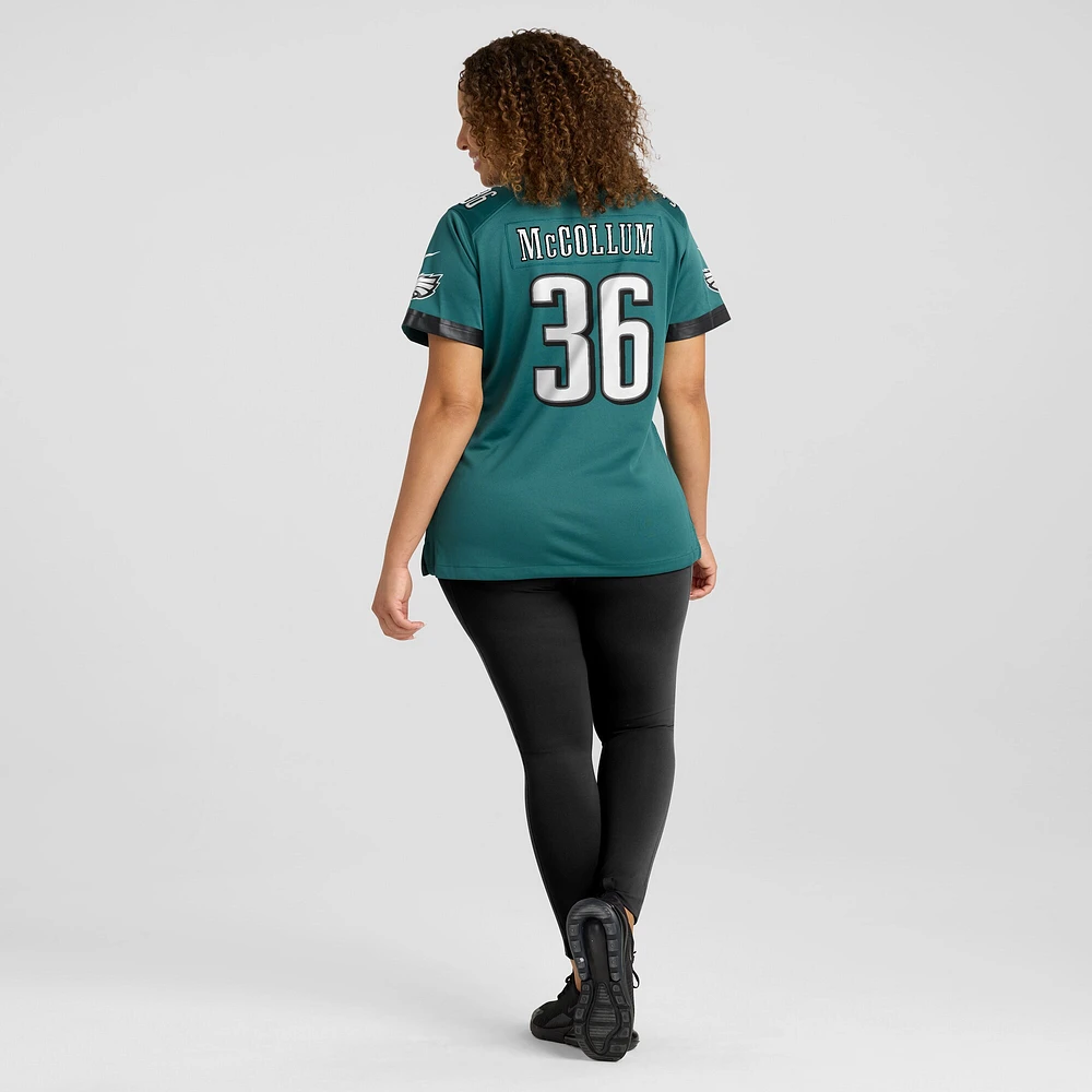 Maillot de match Nike Tristin McCollum pour femme, vert nuit, Philadelphia Eagles