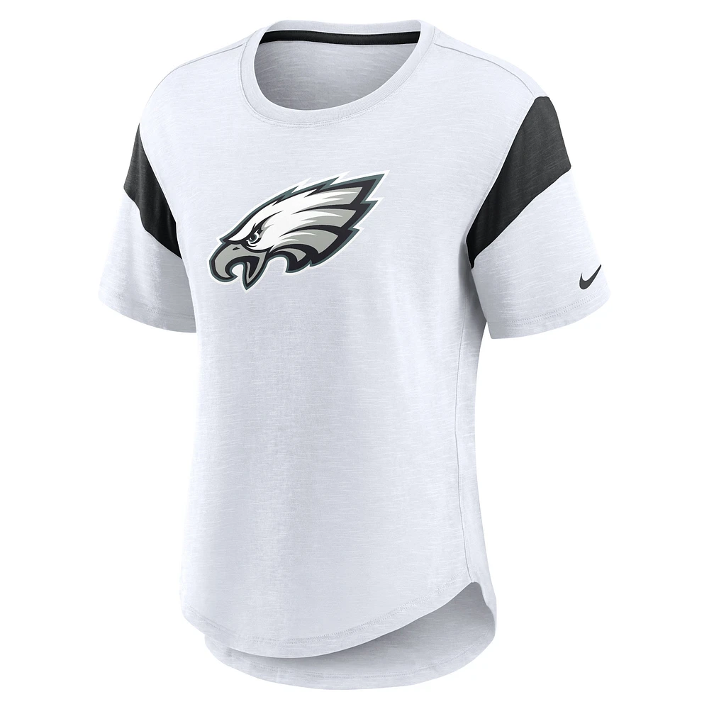 Women's Nike White Philadelphia Eagles Fashion T-Shirt