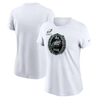 Women's Nike  White Philadelphia Eagles Two-Time Super Bowl Champions Ring T-Shirt