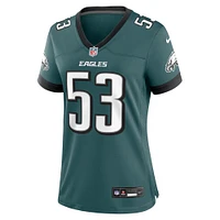 Maillot de match Nike Zack Baun pour femme, vert minuit, des Eagles Philadelphie