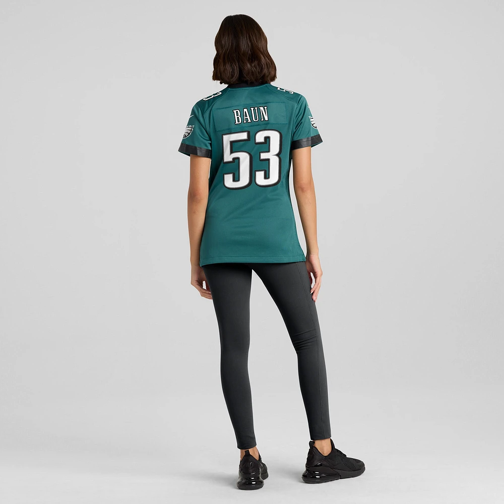 Maillot de match Nike Zack Baun pour femme, vert minuit, des Eagles Philadelphie