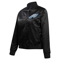 Veste à boutons-pression en satin ornée de bijoux Philadelphia Eagles Pro Standard noire pour femme