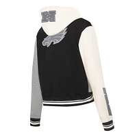 Sweat à capuche zippé en French Terry Reverse Colorblock Pro Standard gris pour femme des Philadelphia Eagles