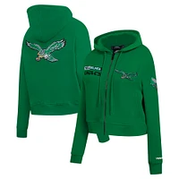 Sweat à capuche zippé avec logo Split Pro Standard Kelly Green pour femme des Philadelphia Eagles