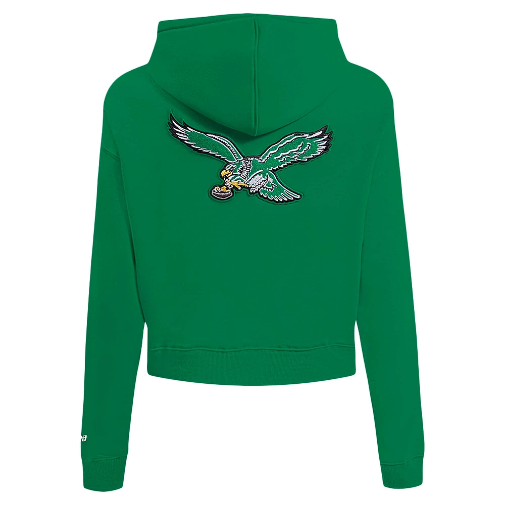 Sweat à capuche zippé avec logo Split Pro Standard Kelly Green pour femme des Philadelphia Eagles