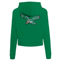 Sweat à capuche zippé avec logo Split Pro Standard Kelly Green pour femme des Philadelphia Eagles