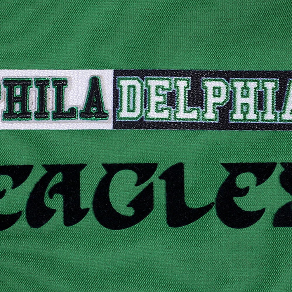 Sweat à capuche zippé avec logo Split Pro Standard Kelly Green pour femme des Philadelphia Eagles