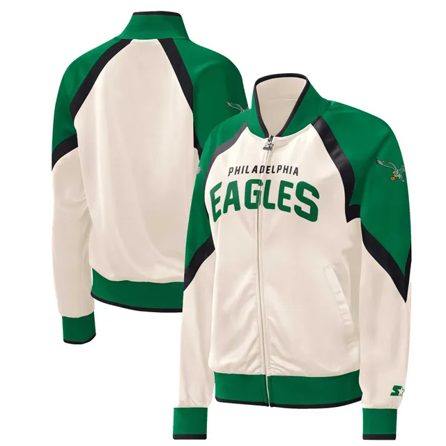 Lids Philadelphia Eagles Starter Women's Overtime Raglan Full-Zip Track  Jacket White/Kelly Green Brazos Mall