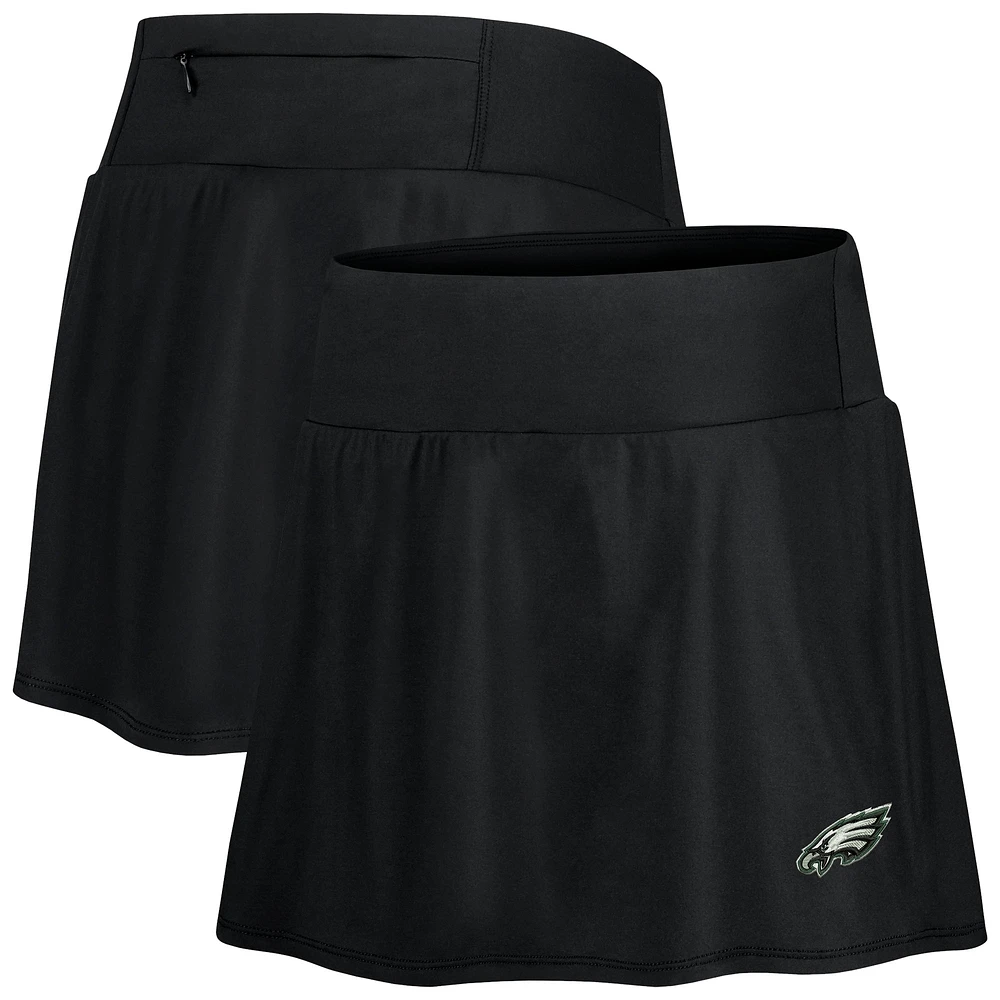 Jupe-short de bain à enfiler Tommy Bahama pour femmes, Philadelphia Eagles Pearl, noire