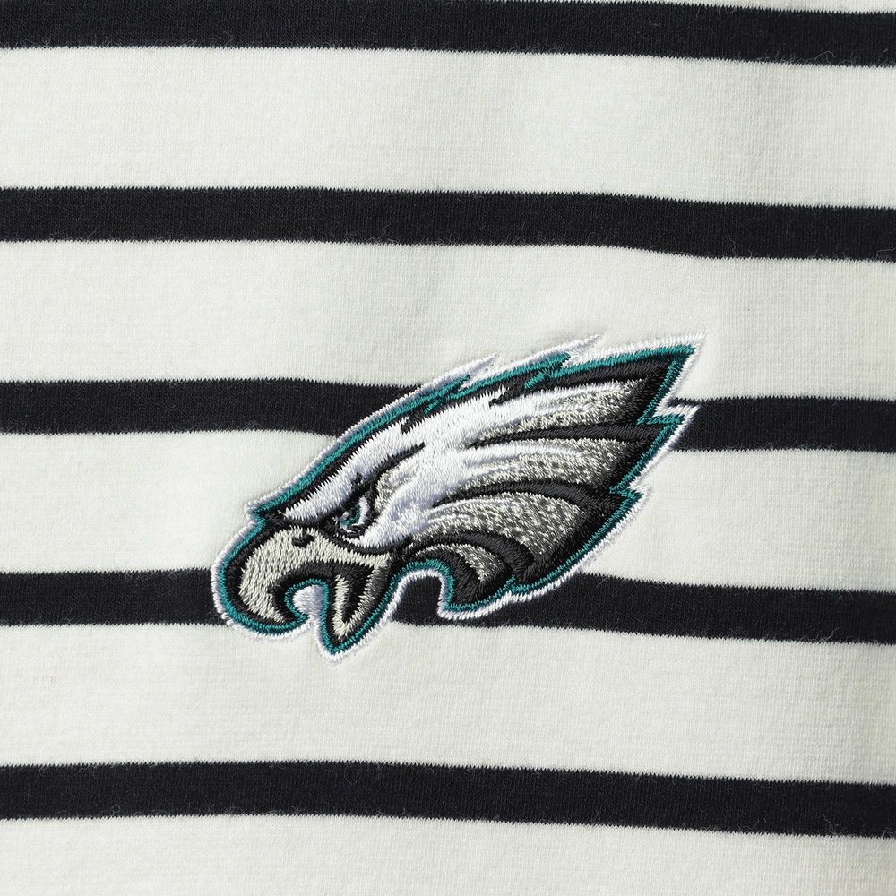 Tommy Bahama Women's Tommy Bahama White/Black Philadelphia Eagles Tri-Blend  Jovanna Striped Dress