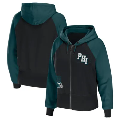 Lids Philadelphia Eagles WEAR by Erin Andrews Women's Plus Full-Zip Hoodie  - Heather Gray