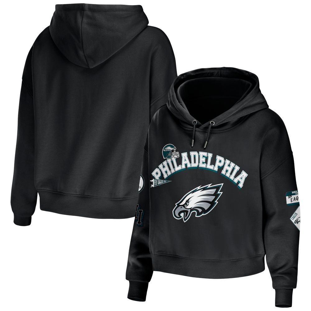 Women's Wear by Erin Andrews White Philadelphia Eagles Domestic Pullover Sweatshirt Size: Small