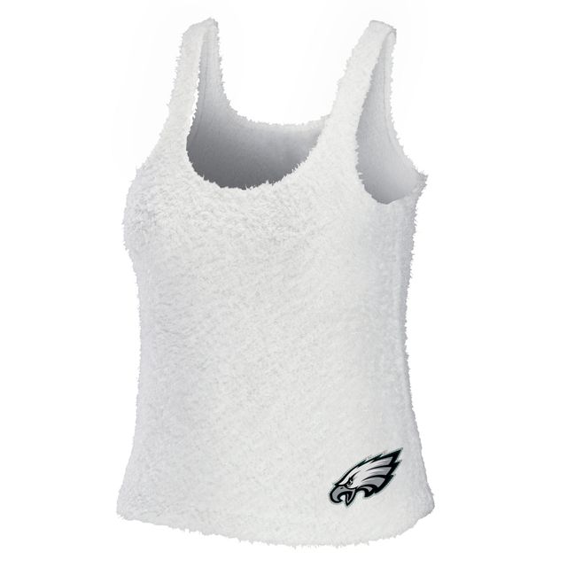 WEAR by Erin Andrews Women's WEAR by Erin Andrews Cream Philadelphia Eagles  Cozy Scoop Neck Tank Top & Pants Sleep Set