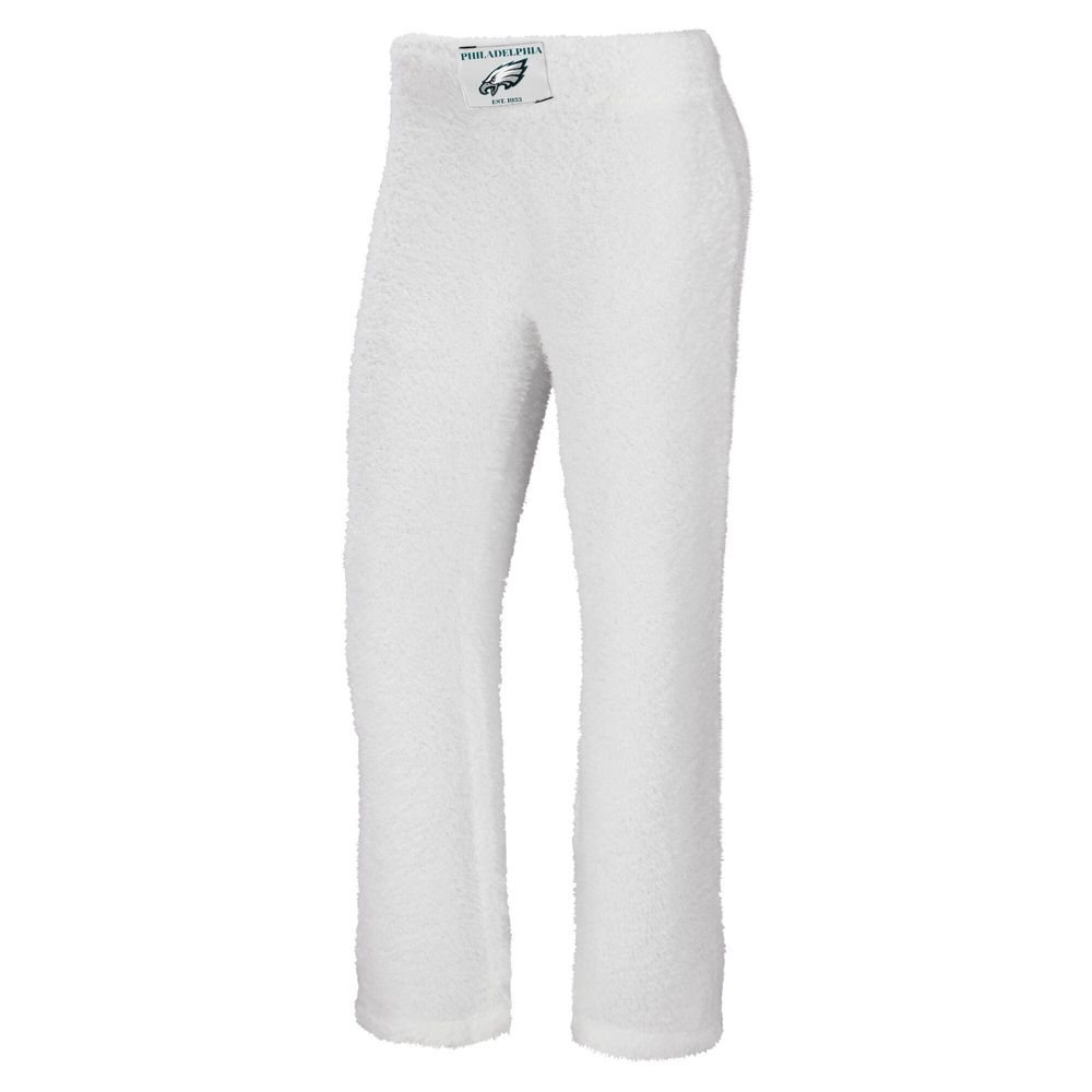 Women's WEAR by Erin Andrews Cream Philadelphia Eagles Cozy Scoop Neck Tank Top & Pants Sleep Set