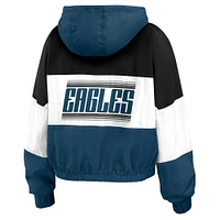 Women's WEAR by Erin Andrews  Green Philadelphia Eagles Color Block Full-Zip Windbreaker Jacket