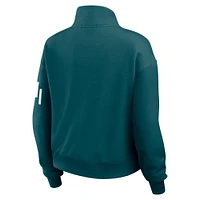 Women's WEAR by Erin Andrews Green Philadelphia Eagles Quarter-Zip Jacket