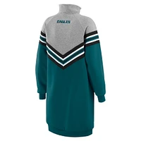 Robe à rayures chevrons vert nuit/gris chiné Philadelphia Eagles pour femme WEAR by Erin Andrews