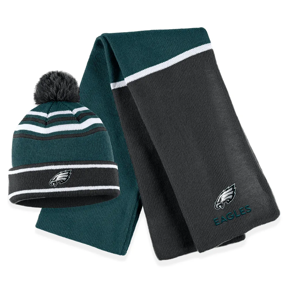 Lids Philadelphia Eagles Toddler Jacquard Cuffed Knit Hat with Pom -  Midnight Green