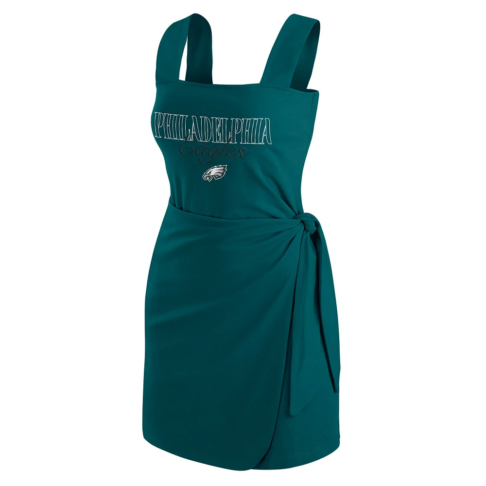 Women's WEAR by Erin Andrews  Midnight Green Philadelphia Eagles Wrap Dress