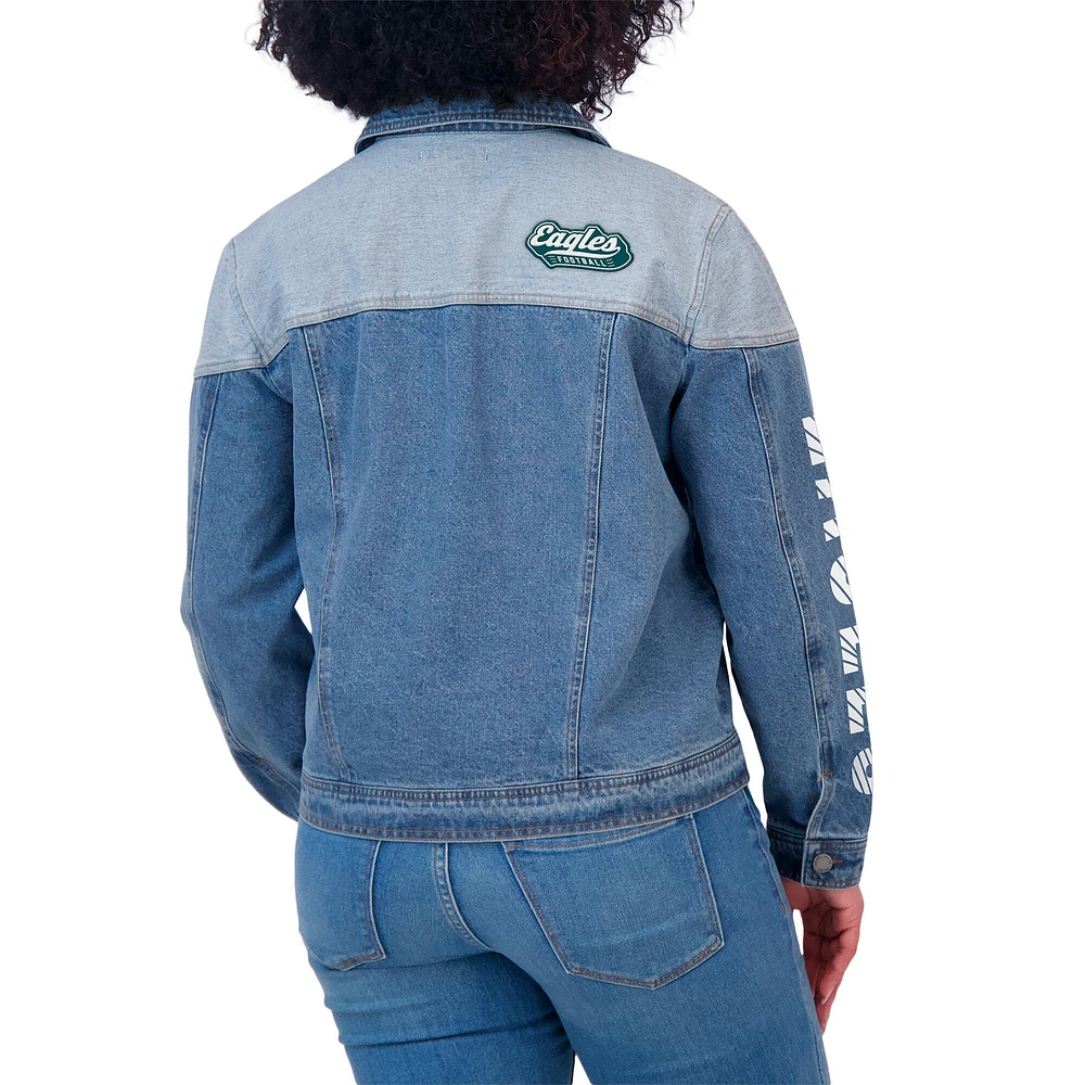 Veste en jean boutonnée pour femme WEAR by Erin Andrews Philadelphia Eagles